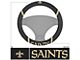 Steering Wheel Cover with New Orleans Saints Logo; Black (Universal; Some Adaptation May Be Required)
