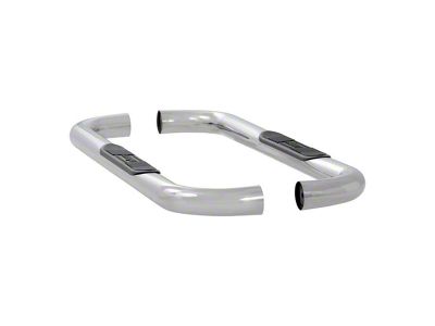 3-Inch Round Nerf Side Step Bars; Polished Stainless (04-14 F-150 Regular Cab)