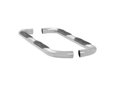 3-Inch Round Nerf Side Step Bars; Polished Stainless (04-14 F-150 SuperCab)