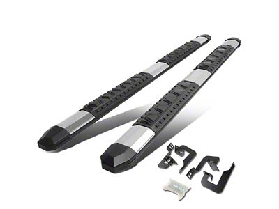 Step Nerf Bar; 5-Inch Extruded Step Board; Straight; Metallic; Black (04-14 F-150)