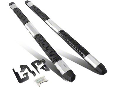 Step Nerf Bar; 5-Inch Extruded Step Board; Straight; Metallic; Black (04-14 F-150)
