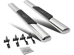 5-Inch Oval Side Step Bars; Stainless Steel (15-20 F-150 Regular Cab)
