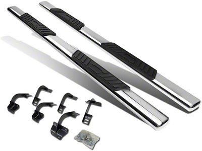 Step Nerf BarCab; 5-Inch Oval; Straight; Silver (15-18 F-150 SuperCrew)