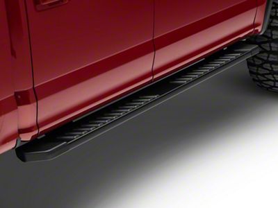 6-Inch Oval Straight Side Step Bars; Black (15-20 F-150 SuperCrew)