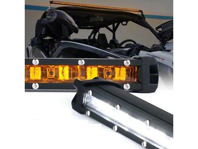 Sunrise Series 32-Inch Single Row LED Light Bar with Amber Backlight; 45-Degree Spread Beam (Universal; Some Adaptation May Be Required)