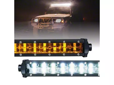 Sunrise Series 9.50-Inch Double Row LED Light Bar with Amber Backlight; 45-Degree Spread Beam (Universal; Some Adaptation May Be Required)