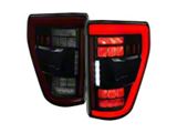 Switchback Sequential LED Turn Signal Tail Lights; Black Housing; Smoked Lens (21-23 F-150 w/ Factory Halogen Non-BLIS Tail Lights)