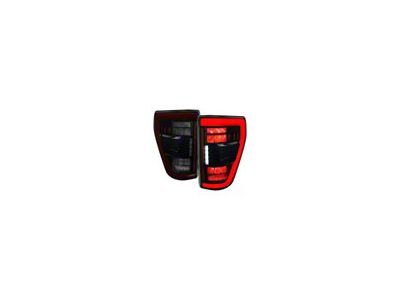 Switchback Sequential LED Turn Signal Tail Lights; Black Housing; Smoked Lens (21-23 F-150)