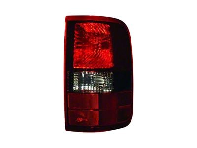 Replacement Tail Light; Chrome Housing; Red Smoked Lens; Passenger Side (05-06 F-150)
