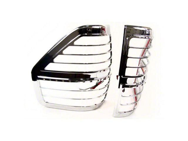 Tail Light Bezels with Red LED Brake and Running Lights; Chrome (09-14 F-150 Styleside)