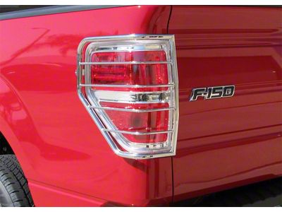 Tail Light Guards; Black (09-14 F-150 Styleside)