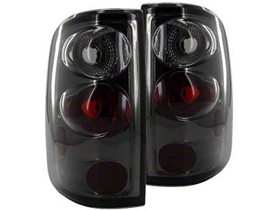 Euro Style Tail Lights; Chrome Housing; Smoked Lens (04-08 F-150 Styleside)