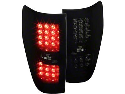 LED Tail Lights; Gloss Black Housing; Smoked Lens (09-14 F-150 Styleside)