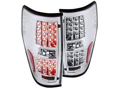 LED Tail Lights; Chrome Housing; Clear Lens (09-14 F-150 Styleside)
