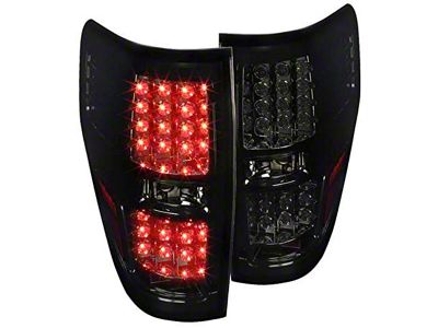 LED Tail Lights; Chrome Housing; Smoked Lens (09-14 F-150 Styleside)