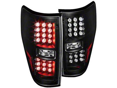 LED Tail Lights; Matte Black Housing; Clear Lens (09-14 F-150 Styleside)