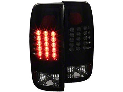 LED Tail Lights; Gloss Black Housing; Smoked Lens (97-03 F-150 Styleside Regular Cab, SuperCab)