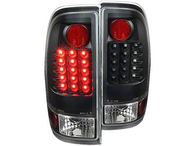 V2 LED Tail Lights; Matte Black Housing; Clear Lens (97-03 F-150 Styleside Regular Cab, SuperCab)