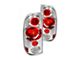 Tail Light; Euro; Chrome Housing; Red/Clear Lens (97-03 F-150)