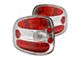 Tail Light; Euro; Chrome Housing; Red/Clear Lens (97-00 F-150)