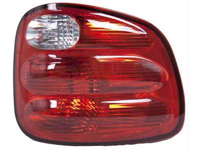 Replacement Tail Light; Chrome Housing; Red/Clear Lens; Passenger Side (01-03 F-150 Flareside; 01-03 F-150 SuperCrew)