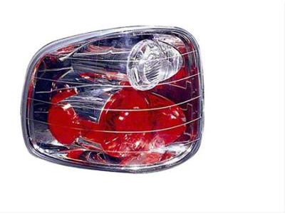 Replacement Tail Light; Chrome Housing; Red/Clear Lens; Passenger Side (01-03 F-150 Flareside; 01-03 F-150 SuperCrew)