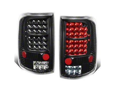 Lobo LED Tail Lights; Black Housing; Clear Lens (04-08 F-150 Styleside)