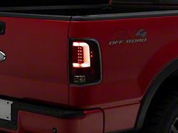 Lobo C-Bar LED Tail Lights; Black Housing; Clear Lens (04-08 F-150 Styleside)