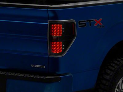 Full LED Tail Lights; Black Housing; Clear Lens (09-14 F-150 Styleside)