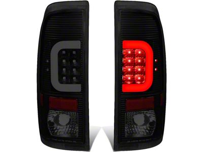 C-Bar LED Tail Lights; Black Housing; Smoked Lens (97-03 F-150 Styleside Regular Cab, SuperCab)