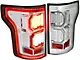 Tron Style LED Tail Lights; Chrome Housing; Clear Lens (15-17 F-150 w/ Factory Halogen Non-BLIS Tail Lights)