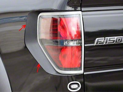 Tail Light Vinyl Wrap; Carbon Fiber (10-14 F-150 Raptor)