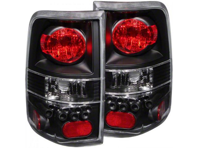 Tail Lights; Black Housing; Clear Lens (04-08 F-150 Styleside)
