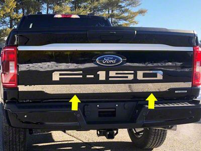 Tailgate Accent Trim; Stainless Steel (21-24 F-150, Excluding Raptor)