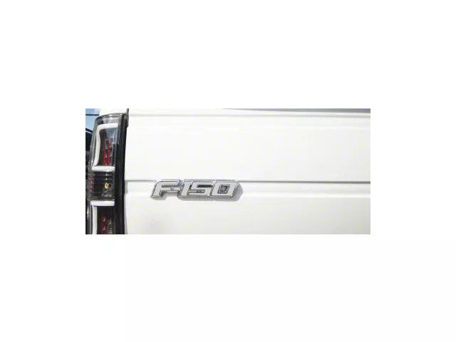 Tailgate Emblem Insert Letters; Textured White (09-14 F-150)