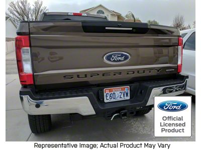 Tailgate Emblem Overlay Decal; Oxford White (17-20 F-150 Raptor)