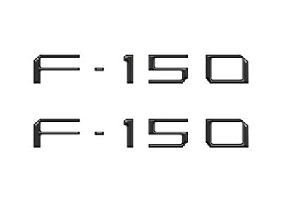 Tailgate Emblem Overlays; Gloss Black (21-25 F-150 w/ Tailgate Applique)