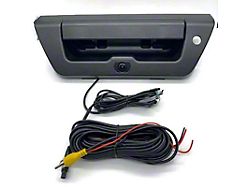 Tailgate Handle Camera with Parking Lines; Black (15-19 F-150)