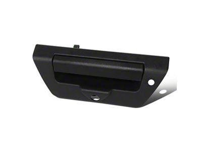 Tailgate Handle Cover with Keyhole and Backup Camera Openings; Black (15-20 F-150 w/ Manual Locks & Trailer Light)