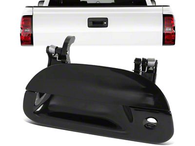 Tailgate Handle Cover with Keyhole Opening; Smooth Black (97-03 F-150)