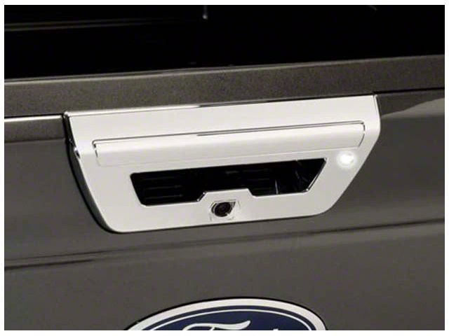 Tailgate Handle Cover with LED Light Opening; Chrome (15-17 F-150)