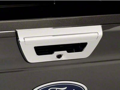 Tailgate Handle Cover without LED Light Opening; Chrome (15-17 F-150)