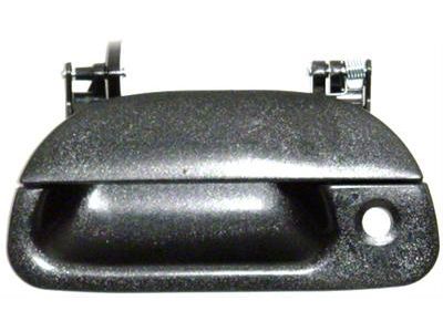 Replacement Tailgate Handle with Keyhole; Smooth Black (97-03 F-150)
