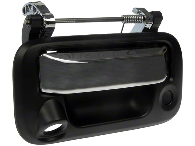 Tailgate Handle with Backup Camera Hole; Black and Chrome (08-14 F-150)