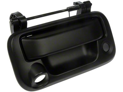 Tailgate Handle with Backup Camera Hole; Smooth Black (08-14 F-150)