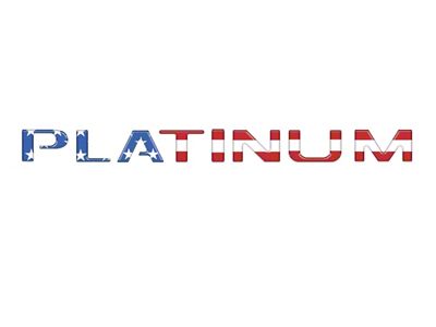 Tailgate Insert Letters; American Flag (15-17 F-150 Platinum)