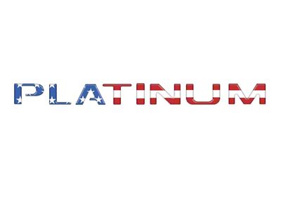 Tailgate Insert Letters; American Flag (15-17 F-150 Platinum)