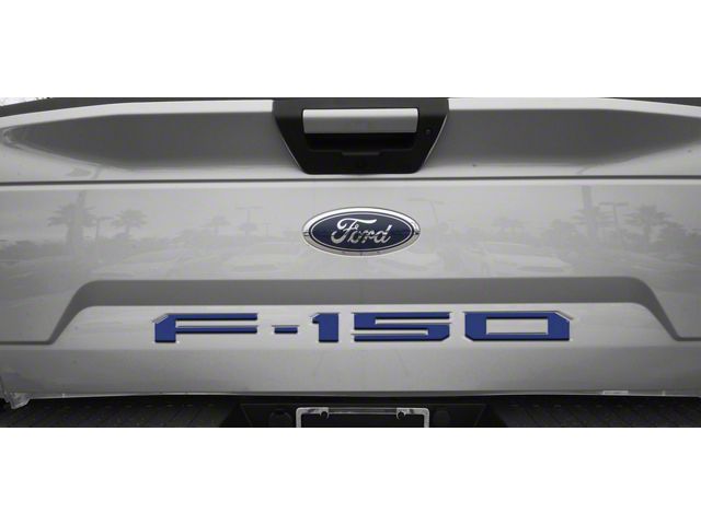 Tailgate Insert Letters; Ford Emblem Blue (18-20 F-150 w/o Tailgate Applique)