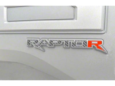 Tailgate Insert Letters; Reflective Black Topo (21-24 F-150 Raptor w/ Tailgate Applique)