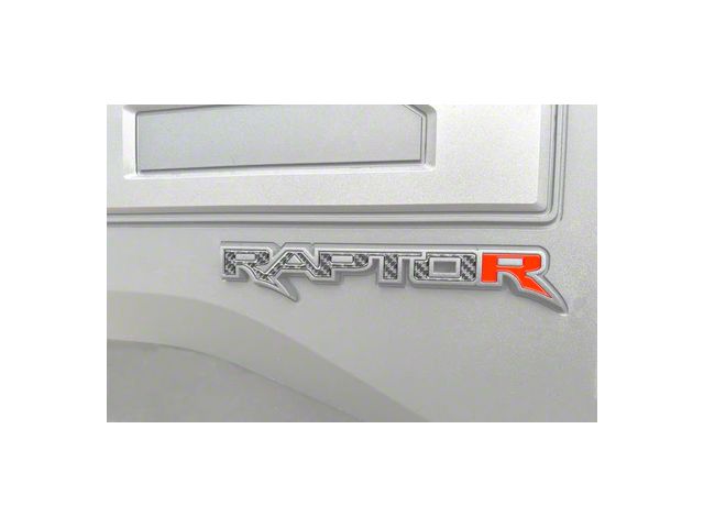 Tailgate Insert Letters; Reflective Black Topo with Red (21-24 F-150 Raptor w/ Tailgate Applique)